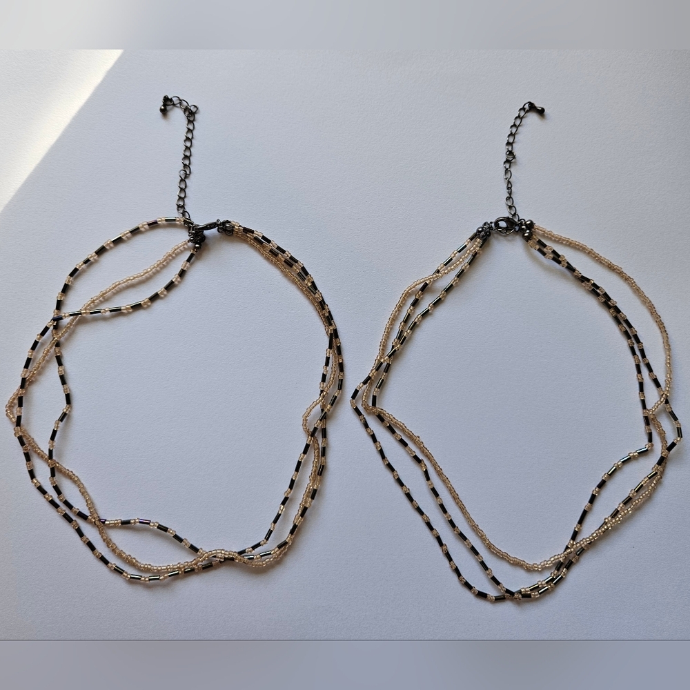 Set 2 Two Necklaces Beads